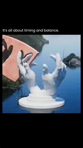 𝗘𝗱𝗴𝗲 𝗼𝗳 𝗘𝘅𝗽𝗹𝗼𝗿𝗲 on Instagram: "The video showcases "Cadence," a kinetic sculpture by Reuben Margolin installed in Oklahoma City, where two white hands oscillate to appear to pierce a rotating red T-frame without contact, relying on engineered synchronization. Mechanically, it harnesses simple harmonic motion—the hands follow a sinusoidal path with a period matching the frame's 1-2 rotations per cycle—ensuring slots align precisely, a technique rooted in cam-follower systems studied 