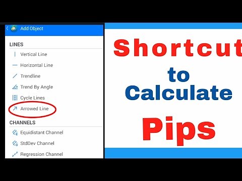 How to Measure PIPs on MetaTrader 4 Using Arrowed Line Tool (MT4 App Tutorial) #pip