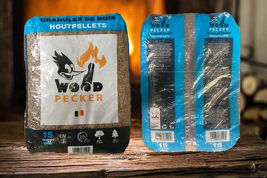 Pellets : les granulés de bois WoodPecker (DINplus) sont à seulement 5,69 € le sac de 15 kg jusqu'au 16 novembre