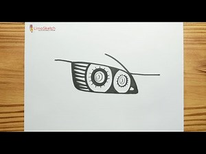 HOW TO DRAWING CAR HEADLIGHT