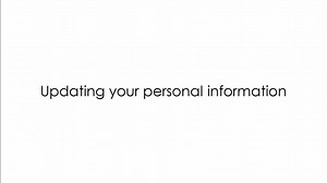 Updating your personal information