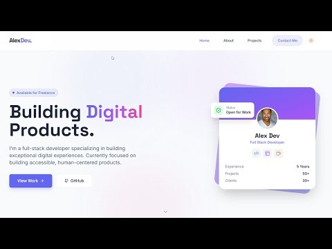 Freelancer website using html, css, js | Get Source Code for free