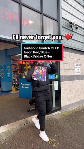 Save on Nintendo Switch OLED Neon Red/Blue Bundle at Smyths Toys