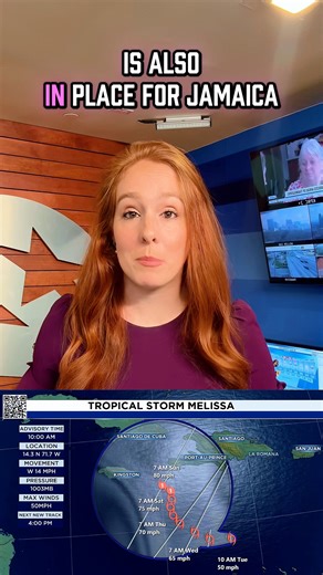 4.5K views · 103 reactions | Tropical Storm Melissa just formed in the Caribbean!  It’s expected to be a hurricane this weekend with flash flooding threats across Jamaica and Hispaniola. Here’s the latest #tropics #Melissa #hurricane | KPRC2 Caroline Brown | Facebook
