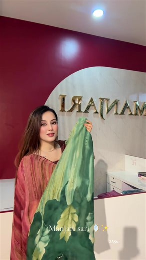 Soft, flowy & effortlessly elegant 🪞✨💖🍃 Our beautiful abstract and floral print saree in premium soft georgette is now available in five stunning colors. Light, graceful, and perfect for every occasion. Order online now or visit us at Manjari before your favorite color is gone 🧡 #fyp #GeorgetteSaree #FloralSaree #AbstractPrint #trending