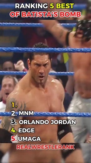 RANKING 5 BEST OF BATISTA’S BOMB 💣🔥 | Animal Power Unleashed! #wwe #wrestling #batista