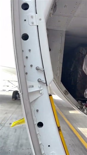 Boeing 787 forward cargo hold closing #cargodoor #aviation #planespotting #cockpit #airport #flight