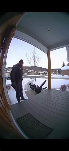 Cops Slip and Fall on Slippery Porches