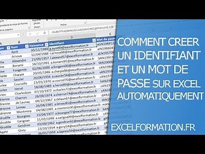 How to create a username and password in Excel automatically