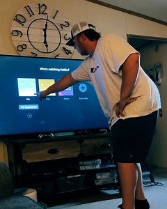 Wife tricks her husband to thinking tv is touch screen | Love This