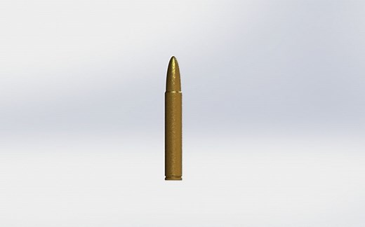 利用Solidworks绘制一颗步枪子弹，让你一次学会三个指令