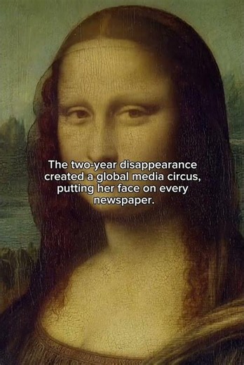 Stolen crime made her famous.🖼️✨ #history #art #painting #monalisa