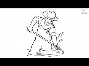 Dibujo Del Dia Del Campesino, Como Dibujar un Campesino Facil Para Niños
