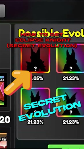 HOW TO GET ECLIPSE KNIGHT (SECRET EVOLUTION) | Catch A Monster | Roblox #shorts #roblox