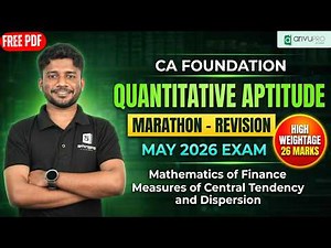 🎯One-Shot Mathematics of Finance | Central Tendency Dispersion | Marathon Revision | May 2026 Nithin