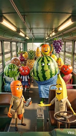 Part-4 🤣Fruits & Vegitables Bus travel🤣#objecttalktamil #aicomedy