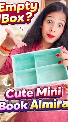 Don’t Throw This Box! 😳 Mini Book Almirah DIY #shorts #diy #youtubeshorts