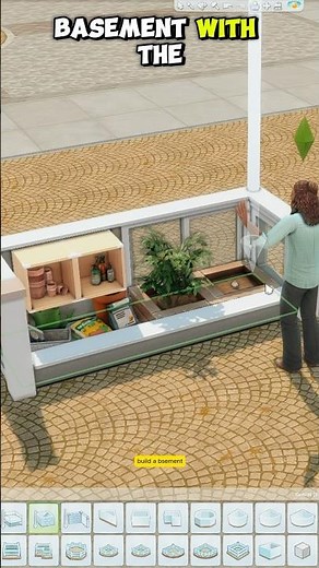 Easy strategy for building a modern and basic plant a pot in the sims 4 #sims4shorts #sims4