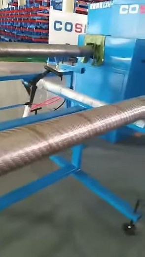 helix weld pipe machine running in customer's factory