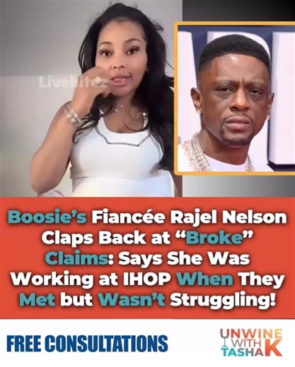 10K reactions | #RedWineNews  (#AD) — #Boosie’s fiancée #RajelNelson is setting the record straight… She revealed she was working at IHOP when they first linked up, but insists she wasn’t “broke” despite the internet chatter. Rajel says people love to twist her story, but she was holding her own before the relationship. | Tasha Kebe | Facebook
