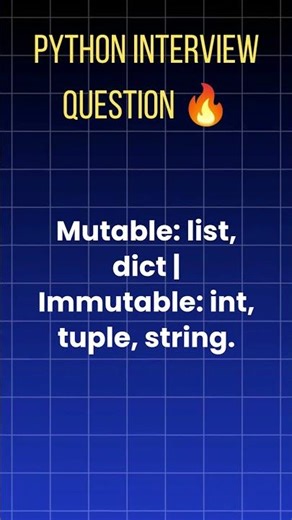 Mutable and Immutable Objects in Python? | MNC Python Interview | SSLABS