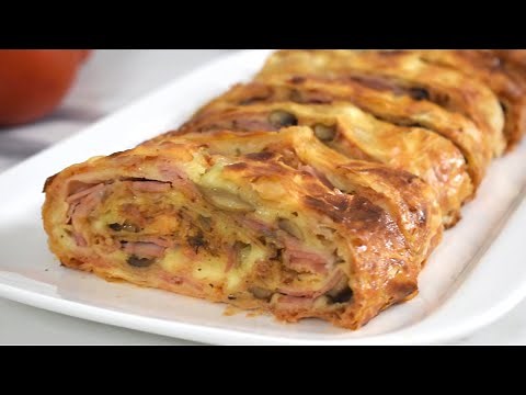 Phyllo dough PIZZA Roll - fast, easy and incredibly delicious