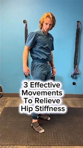 3 effective movements for hip stiffness. #chiropractor #chiropractic #hips