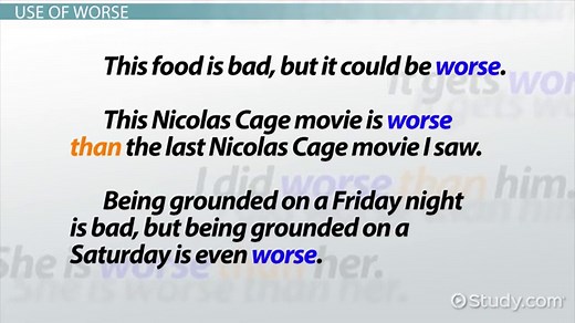 Worse vs. Worst | Meaning & Usage