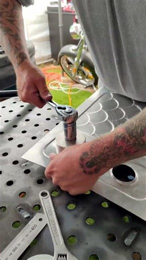 dimple die process 😎👀 #metalfabrication #automobile #hotrod #dimple #custom