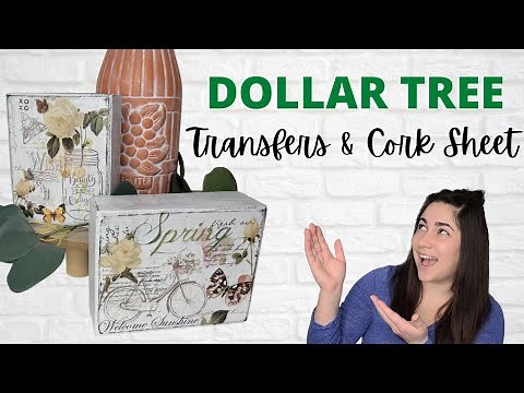 Dollar Tree Rub On Transfers & Cork Sheet | Thrift Flip | DIY Home Decor
