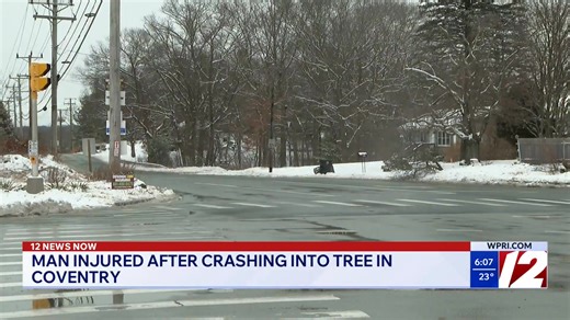 ' Man Injured After Crashing Into Tree In Coventry ' A man was injured following a single car crash in Coventry, Rhode Island, Saturday morning. Stay in the know with WPRI 12 News | Our Place Secondhand Shoppe 9-5 Sat Sun Pickup & delivery 12-4 weekdays