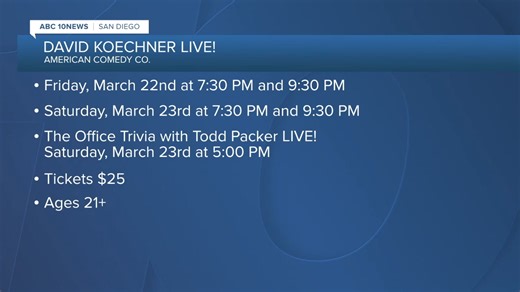 4.1K views | Did somebody say, "WHAMMY?!" David Koechner, AKA Champ Kind from "Anchorman," joined the ABC 10News set ahead of his performances at the American Comedy Company downtown this weekend. LEARN MORE & FIND TIX: https://buff.ly/4arJC2Q | 10News – ABC San Diego KGTV | Facebook