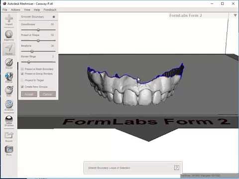 MeshMixer: How to add a base to a Dental model