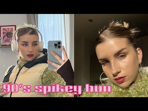 easy 90s spikey bun hair tutorial ✿ Isabella Vrana