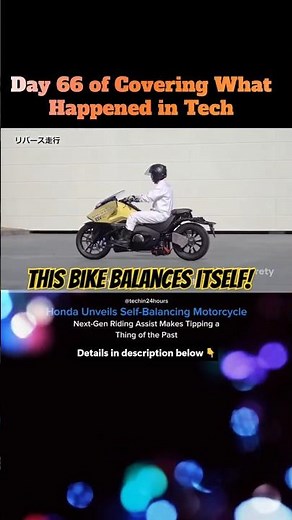 Day66: Meet Honda’s Self-Balancing Bike! | Next-Gen Riding Assist Explained #ces2025 #honda #bike
