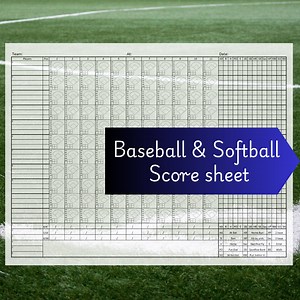 Baseball and Softball Scorebook Template / Printable Score Sheet/ Digital Download / Ready to Use Fillable PDF - Etsy UK