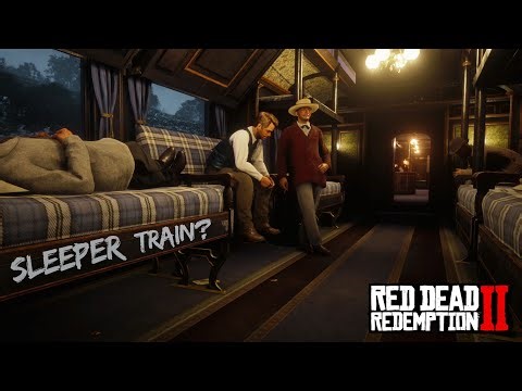 RDR2 Relaxing Ambient Winter Steam Train Ride | Sleeper Carriage & Onboard Saloon in 1907 USA