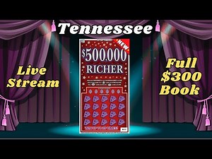 Scratching LIVE Full Book Of NEW TN $10 Scratch Off Ticket
