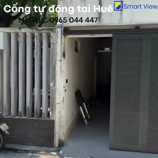 Nâng cấp cổng 4 cánh thành cổng trượt tự động tại Huế | Smart View lắp đặt chuyên nghiệp #cổngtựđộng