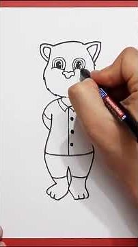 How to Draw Talking Tom 😍 #shorts