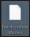 .FailedAccessランサムウェアによって暗号化されたファイルを復号化する
