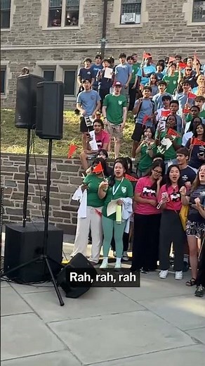 Princeton University Class of 2029 does their first locomotive chant with Princeton alumni