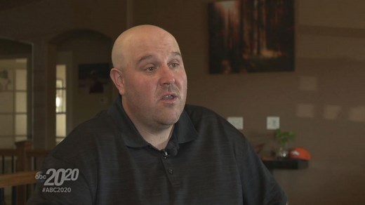 The moment Chris Watts realizes he was caught on surveillance footage