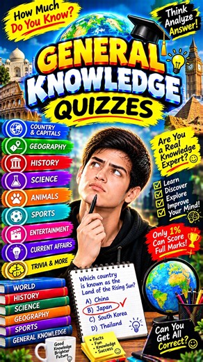 General Knowledge Quizzes -can you get all of them? #quiz #shortvideo