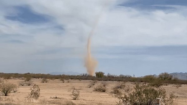 Dust Devil Towers in Arizona Desert