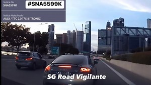 19dec2022 1855hrs mce #SNA5599K audi ttc upset at camcar overtaking from the left blocked camcar & ebrake quoted drove very dangerous driver got upset that I overtook him from the left https://youtu.be/V151QhO1nRM | SGRV ADMIN