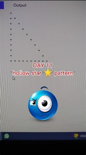 python hollow Star ⭐ pattern 🔥 |DAY 11 | #python #shirts