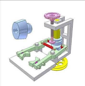 Automatic clamp using cone cam