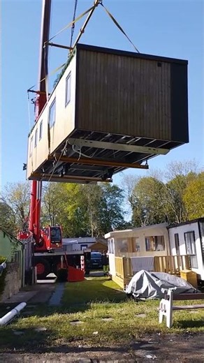 🏗️ Mise en place de mobil-home par grutage 🏡