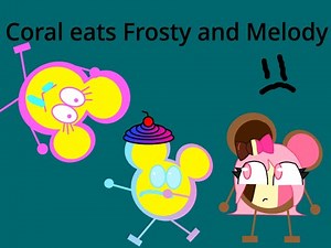 Coral eats Frosty and Melody! (MouseHeadz)